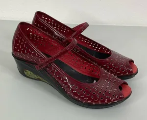 Jambu Pluto Red Mary Jane‎ Shoes Size 7.5 thumbnail 1