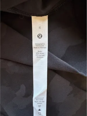 Lululemon Wunder Under High Rise 25” Heritage Camo Deep Coal Black Size 4 NWT thumbnail 6