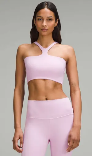 Lululemon Pink Set bend this V and racer bra and 6” align shorts thumbnail 1