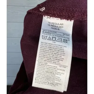 Gap 1969 Easy Leggings Size 16R Burgundy Red Distressed Skinny Pants thumbnail 4
