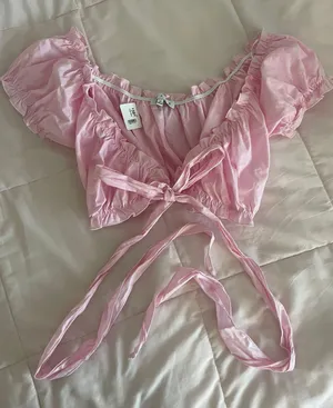 Princess Polly Pink Boutique Crop Top thumbnail 1