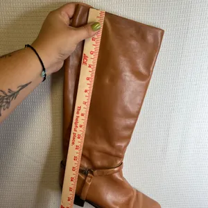 Emme Uno Vero Cuoio Italian Cognac Brown Leather Equestrian Riding Boots Women 8 thumbnail 7
