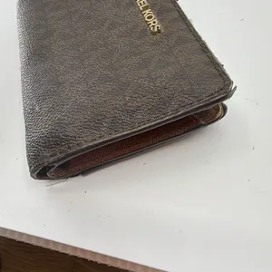 Michael Kors Compact Brown Monogram Coated Canvas Wallet thumbnail 5