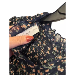 Petal + Pup Edwina Smocked Navy Tiered Smocked Floral Dress - Size S thumbnail 11