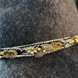 Melrose and Market Gray hat‎ with Gold Accents thumbnail 5