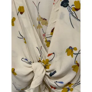 Capulet Cream‎ Floral Tie Front Long Sleeve Bodysuit V-Neck BSH1800-CTF XS thumbnail 2