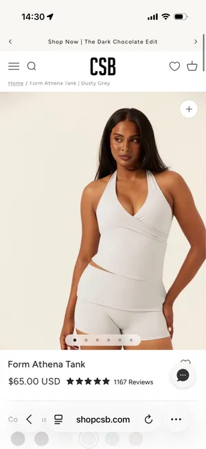CSB athena halter tank in dusty grey thumbnail 4