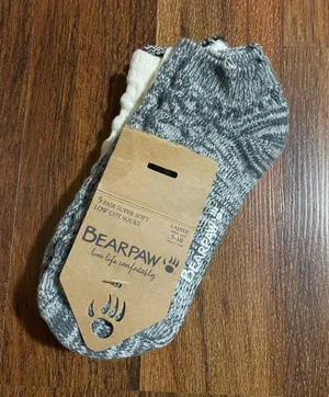 Bearpaw Women's Low Cut Socks - Gray (3 Pair) thumbnail 1