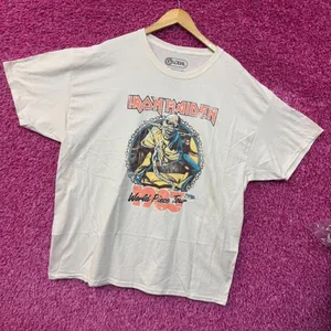 Iron Maiden World Piece Tour 1983 Heavy Metal Band Tee 2XL thumbnail 3