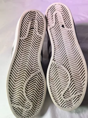 adidas White Sneakers with Silver Three-Stripes - Women's thumbnail 8