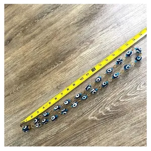 Evil Eye nazar beaded vintage long necklace thumbnail 7