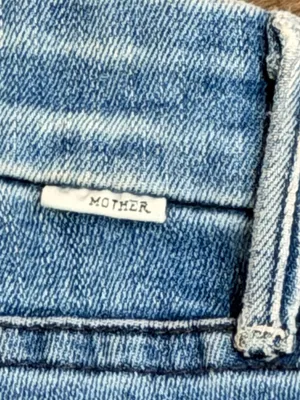 MOTHER Women's Straight-Leg Light Blue Denim Jeans thumbnail 3
