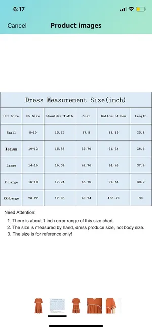Amazon Brown/Orange Dress thumbnail 3