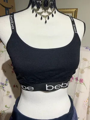Bebe Black Sports Bra thumbnail 2