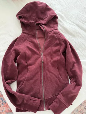 Lululemon Scuba Full-Zip Maroon Size 2  thumbnail 2