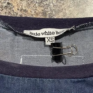 Little White Lies Womens Dress Denim Shift Pockets‎ Short Sleeve Blue Size XS thumbnail 3