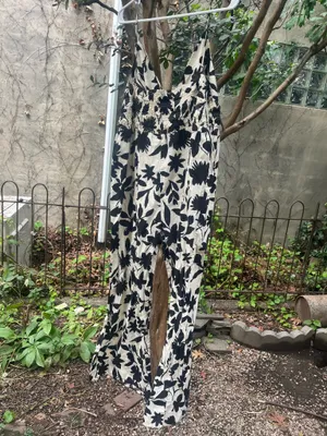 Black and white patterned romper  thumbnail 2