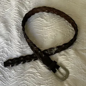 Banana Republic Dark Brown Braided Leather Belt thumbnail 1