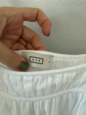AYR easy breezy dress size small white cotton boho midi dress thumbnail 6