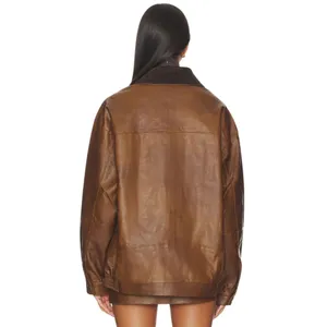 Show Me Your Mumu Maverick Bomber Jacket in Chestnut Brown XSmall New Womens thumbnail 2