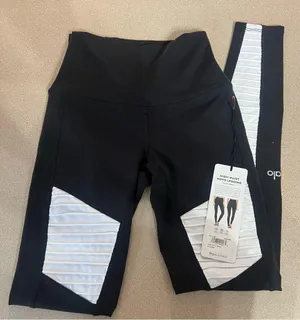 Black and White Alo Leggings thumbnail 1
