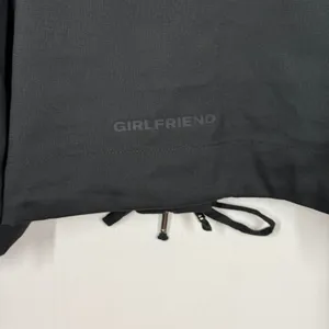 Girlfriend Collective Windbreaker Jacket Women XS Black Full Zip Hoodie Crop NWT thumbnail 7