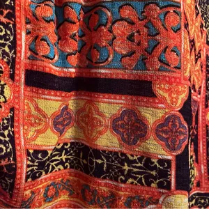 Orange print slit midi mini skirt thumbnail 9