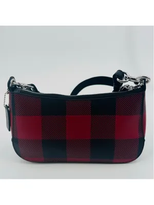 Coach C6818 Jes Crossbody Bag Red Black Buffalo Plaid thumbnail 2