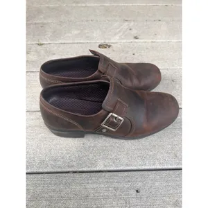 Eastland Women 10M Brown Leather Monk Strap Buckle Loafers Lug Sole 3139-02 thumbnail 4