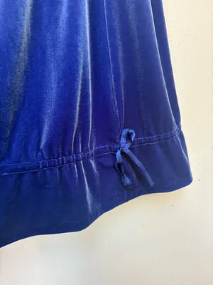 Frenchi Blue Velvet Strapless Mini Dress Small Homecoming Party Coquette thumbnail 5