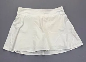 Lululemon Pace Rival Skirt Tall White Tennis Running Skort Size‎ 8 LW8AJGS thumbnail 1