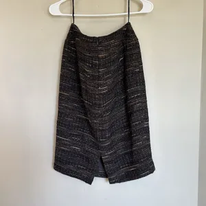 Lafayette 148‎ New York Tweed Boucle Blazer Skirt Jacket Size 6 Brown Work wear thumbnail 14