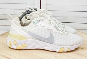 Nike React Element 55 Running Sneakers White Iridescent Women Size 10 CN0147-100 thumbnail 1