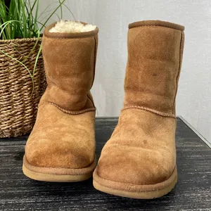 UGG Tan Classic 5825 Tan Fleece Lined Short Boots 6 thumbnail 2
