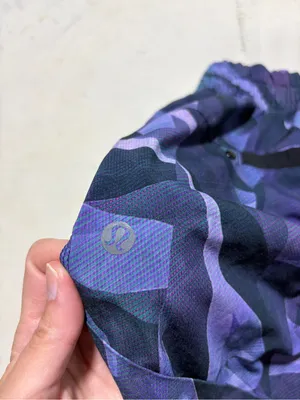 Lululemon Geometric Purple Active Shorts with Drawstring 10 thumbnail 6