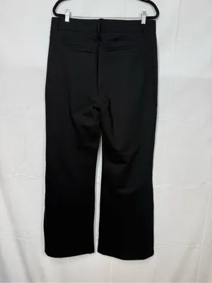 Quince Ultra-Stretch Ponte Flare Leg Pants Black 30” Inseam Office Career thumbnail 5