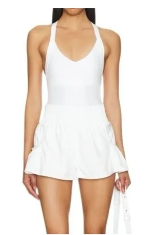 Free People Movement Get Your Flirt On Shortsie‎ One Piece Jumper White XS thumbnail 1