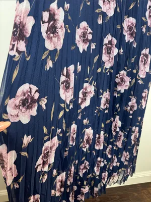 Lulus Navy Blue Floral Tie-Shoulder Maxi Dress thumbnail 5
