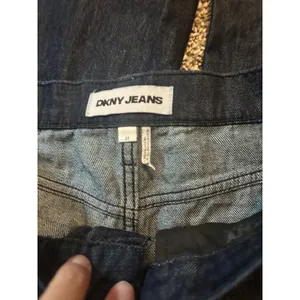 DKNY Jeans Womens‎ High Rise Wide Leg Denim Trousers Dark Indigo Cotton 27 Q2639 thumbnail 5