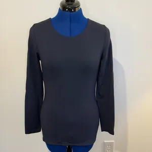 Aritzia Navy Contour Long Sleeve Tee thumbnail 2