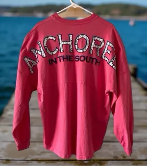 Spirit jersey - Anchored in the South Oversized Cotton Coastal Style Size M pink thumbnail 1
