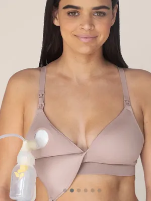 Kindred Bravely Minimalist Hands-Free Pumping Nursing Bra breastfeeding snaps thumbnail 1