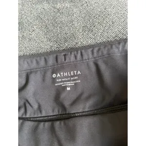 Athleta Run With It Skort Women's Medium Black Active Running Tennis Pocket thumbnail 9