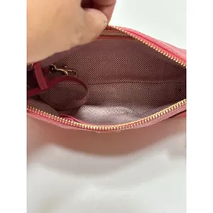 Dooney & Bourke Pink Pebbled Leather Small Shoulder Bag Purse Gold Logo Plate thumbnail 13