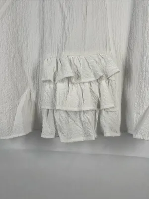Moonlight Ruffle Collar Tunic Top - White thumbnail 12