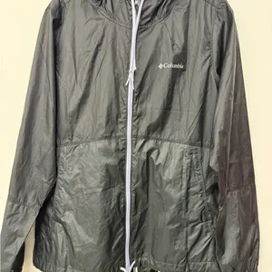 Columbia Gray Raincoat‎ Lightweight Water-Resistant Design thumbnail 1