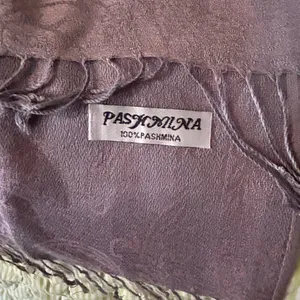 100% Pashmina Beautiful Taupe Shade with Intricate Design 48”x73” thumbnail 4