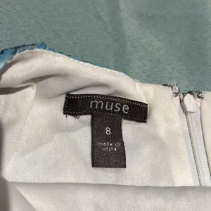 Muse All Dress‎ Circles Sequin Print Blue Gray White Size 8 Women Dress C26 thumbnail 7