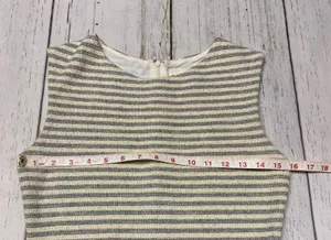 Kinette Textured Striped Gold Metallic Dress Size 6 thumbnail 4