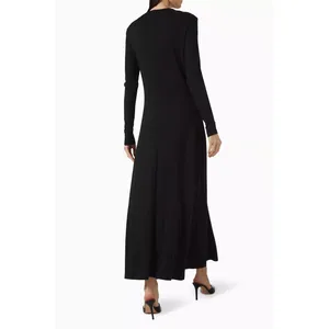 COS Black Cowl Neck Long Sleeve Maxi Dress Modal Blend XS‎ Minimalist Modern thumbnail 2